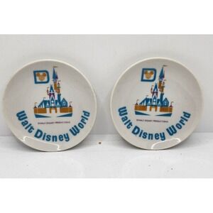 2‎ Walt Disney World Saucers 4 Inches marked Japan